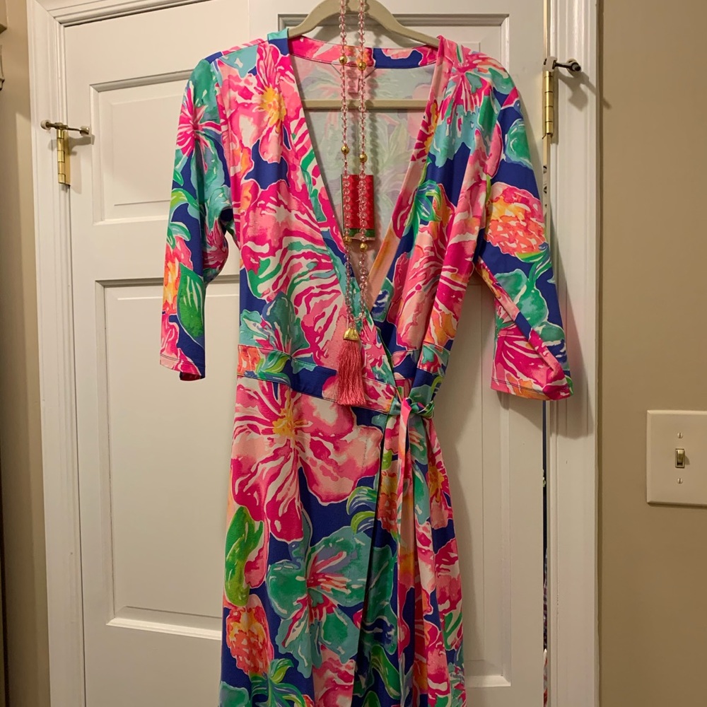 NWT Lilly Pulitzer size large Marvista wrap dress